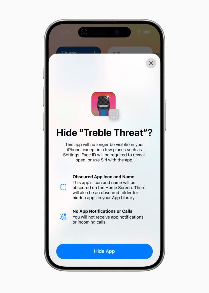Apple iOS 18 앱 가리기