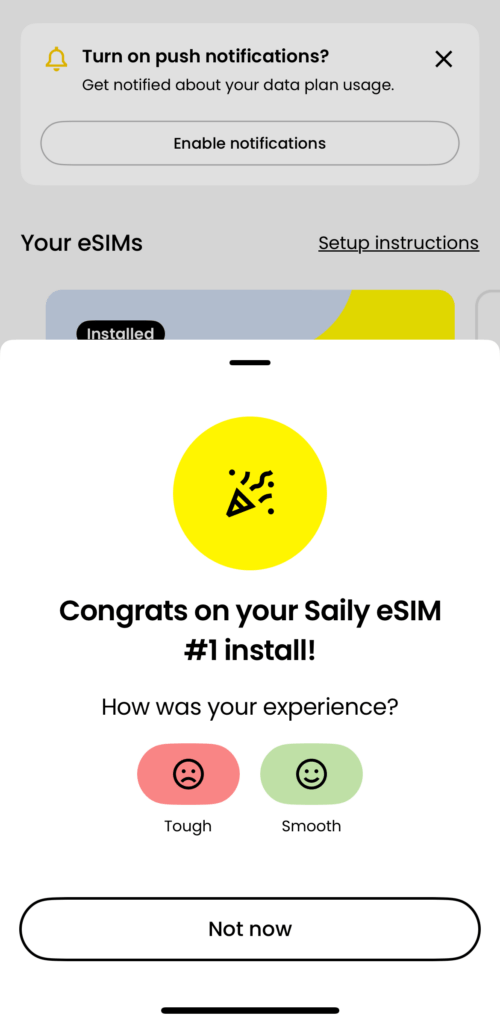 해외 여행에서 처음 사용해본 Saily eSIM 사용 후기 및 설치 방법 관련 사진 및 안내